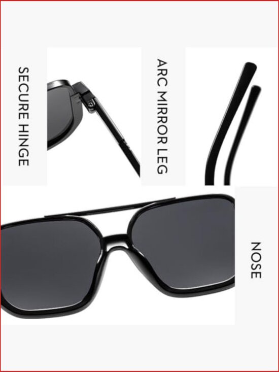 4 Pack Retro Oversized Aviator Sunglasses with UV400 Protection main image 2